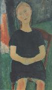 Amedeo Modigliani Jeune fille sur une chaise (mk38) oil painting on canvas
